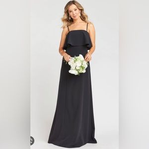 Show Me Your Mumu Monaco Ruffle Gown Black